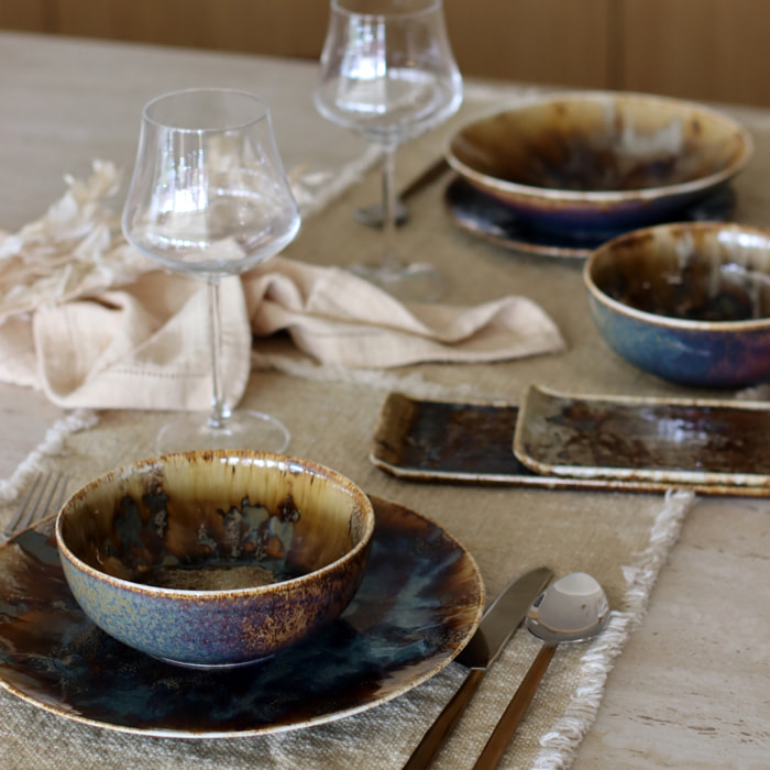 Lot de 6 coupelles en porcelaine marron 16cm VOLCANO