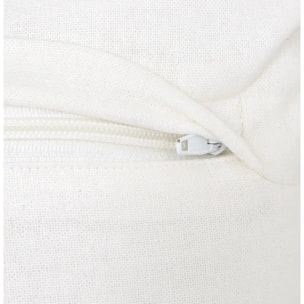 Coussin brodé Oceania 45x45cm blanc