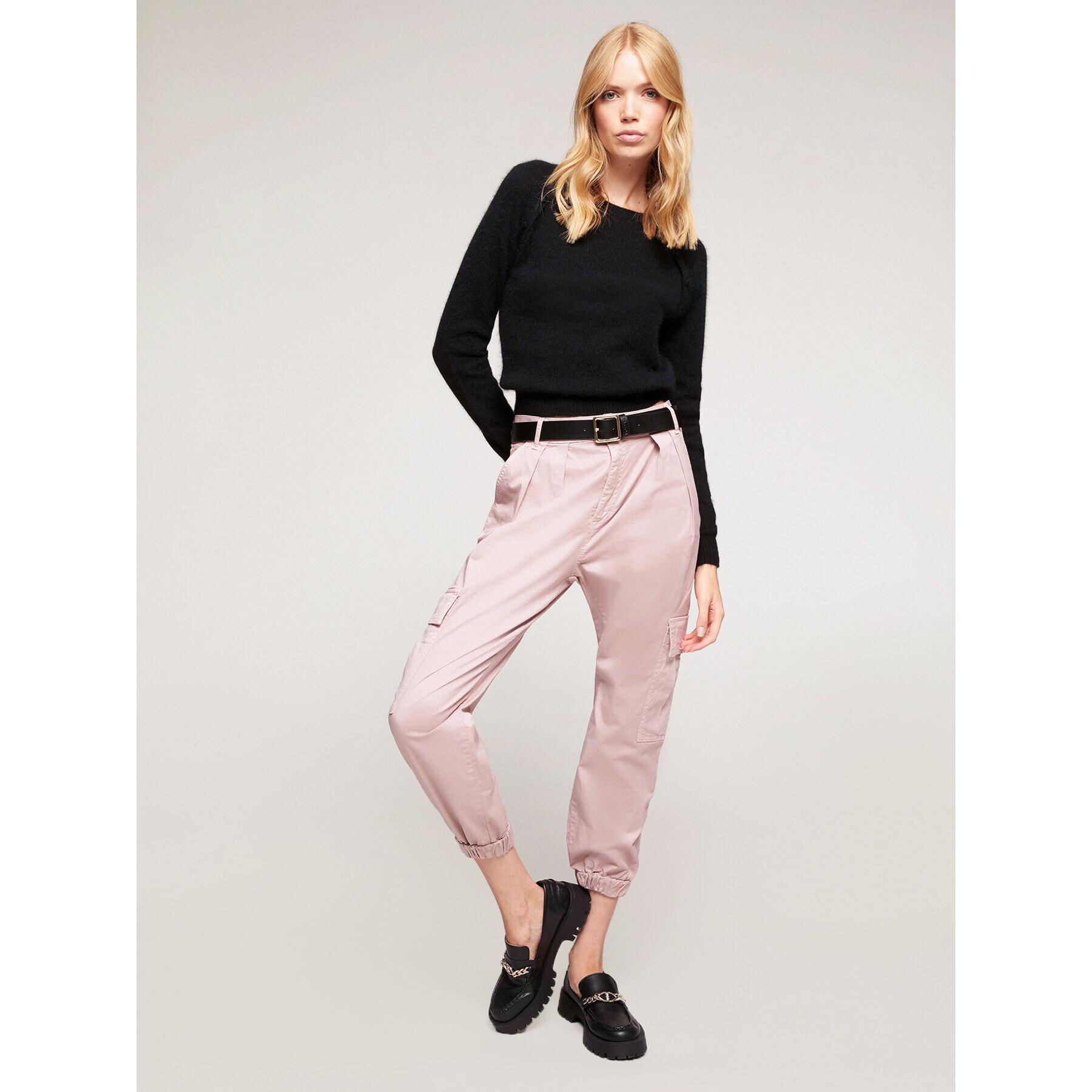 Motivi - Pantaloni cargo misto cotone - Rosa