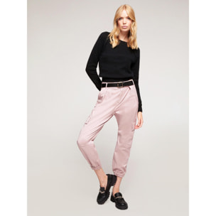 Motivi - Pantaloni cargo misto cotone - Rosa