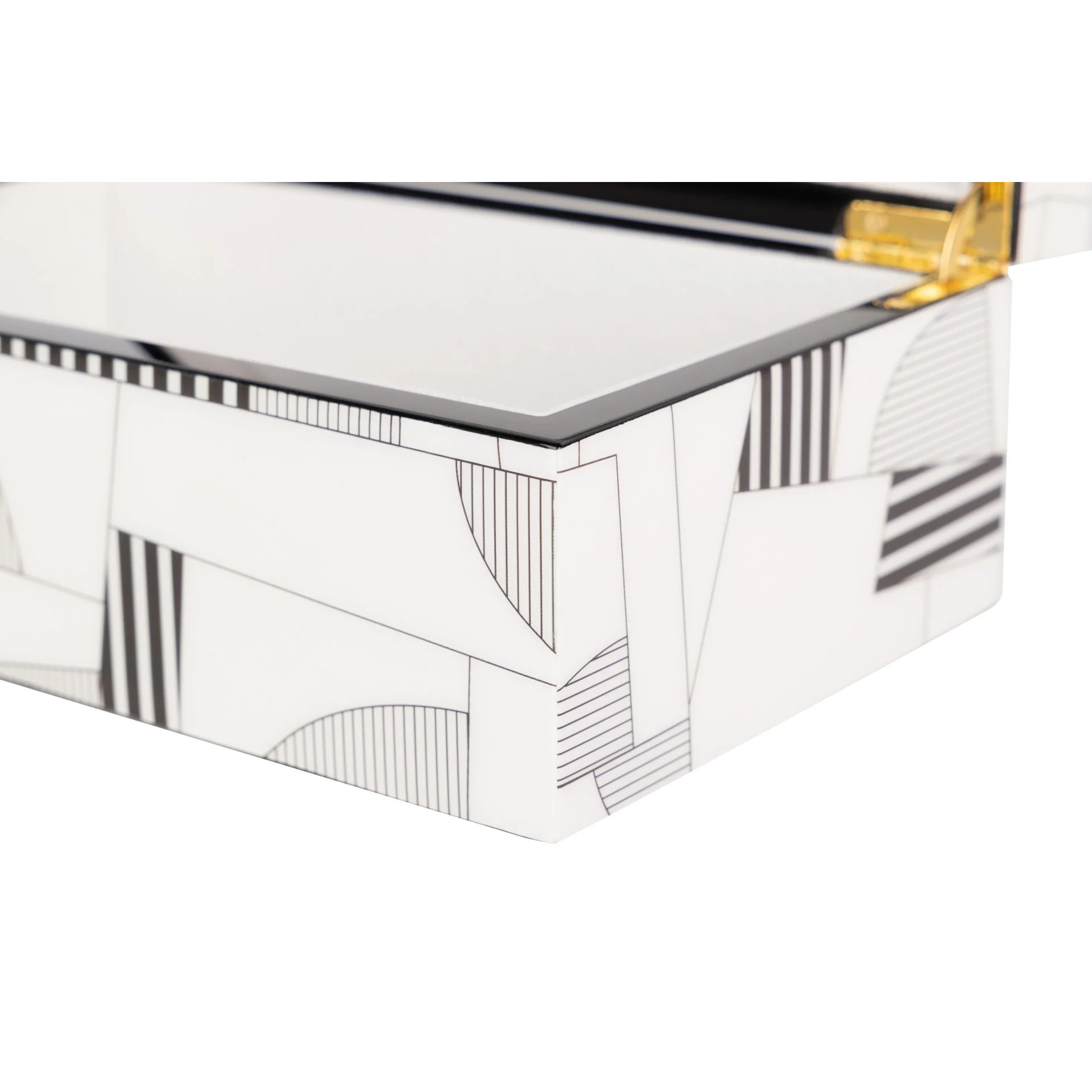 Caja Mdf Gris Blanco 20x12x8 Cm