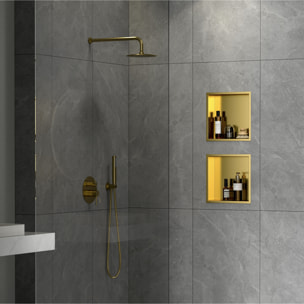 Niche de Douche à encastrer, Gold (SATAURN3030BG)