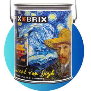 PIX BRIX PIXEL ART BOTE METALICO FIGURA VAN GOGH 482 PIEZAS