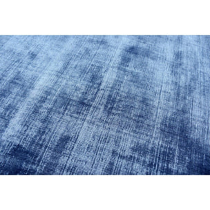 Tapis en viscose tissé à la main Used - Couleur: Bleu Royal