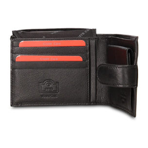 Portafoglio uomo in vera pelle - Modello Bastian Chic - Casual - 12.5 x 9.0 x 2.0 cm