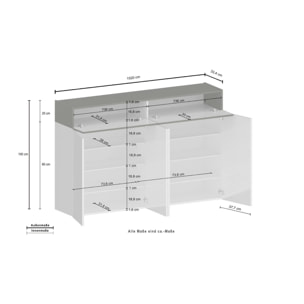 Scarpiera Dcandrev, Porta scarpe salvaspazio a 6 ante, Armadio multifunzione da ingresso, 154x38h100 cm, Bianco e Rovere