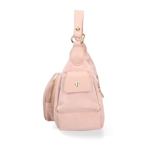 Borsa a spalla da donna Made in Italy - Modello Ardena - Pelle scamosciata - 30.0 x 17.0 x 12.0 cm