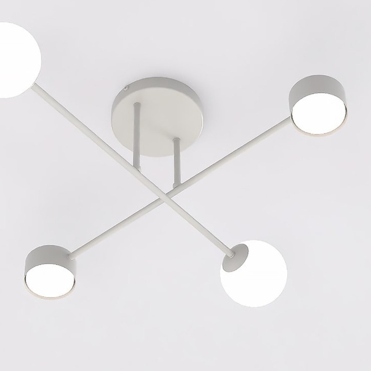 Lampada a sospensione Holon in acciaio bianco