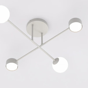 Lampada a sospensione Holon in acciaio bianco