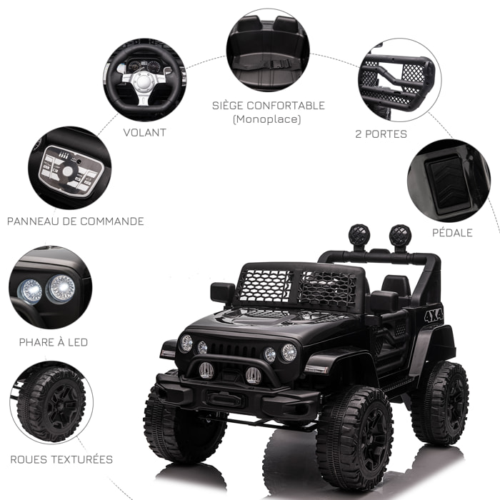 Voiture Electrique (2 x 25W) pour Enfant 12V, effets sonores, lumineux