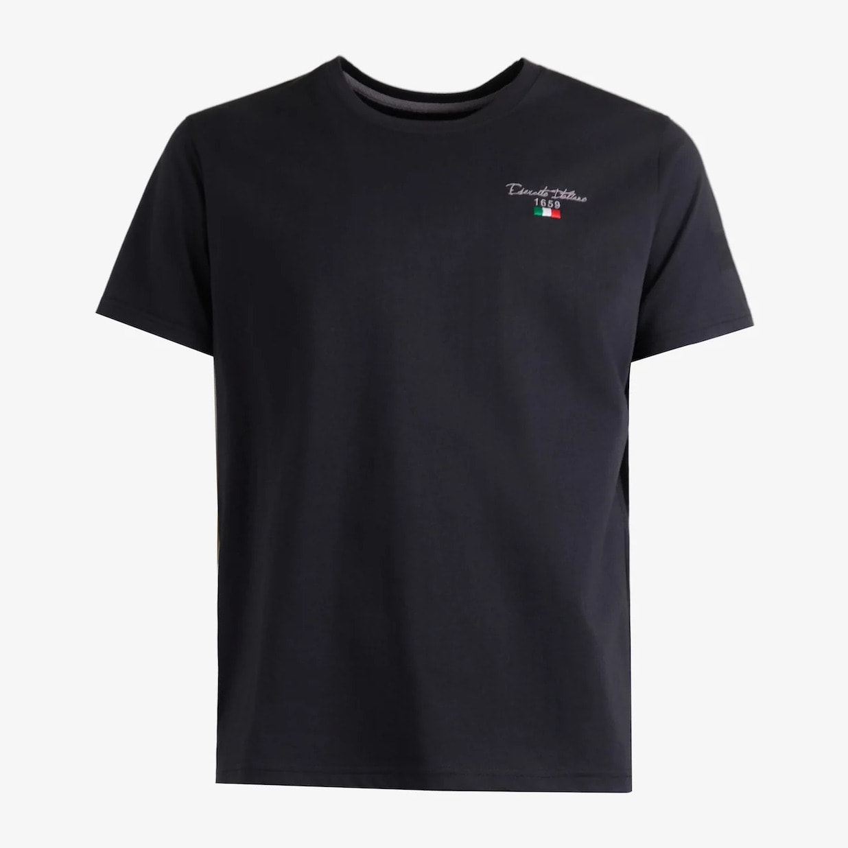 T-shirt Esercito nera in cotone uomo