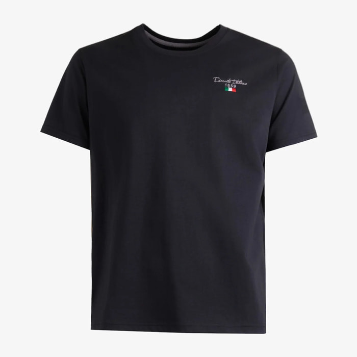 T-shirt Esercito nera in cotone uomo