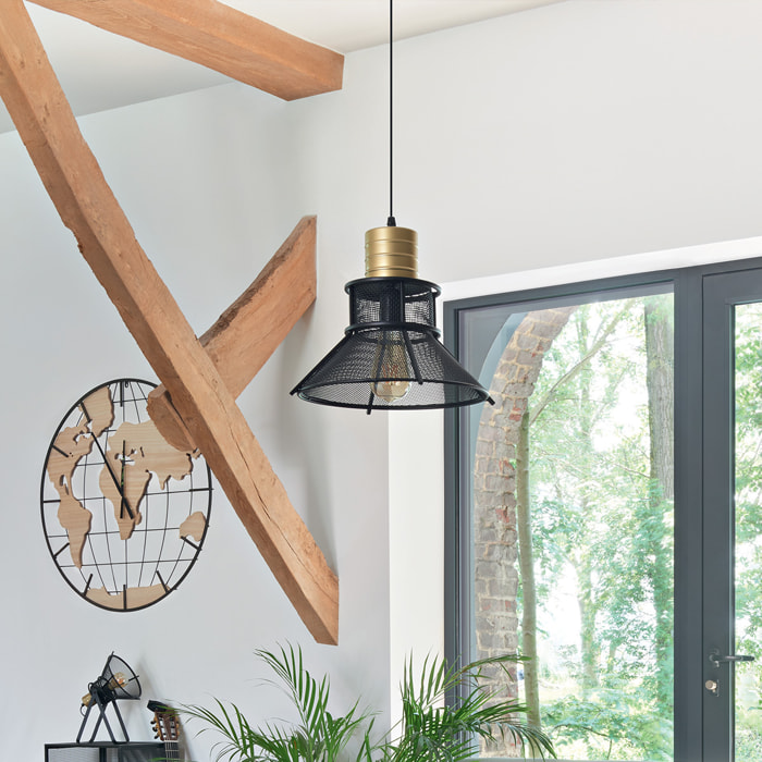 Suspension "Rodo" métal noir D32cm