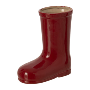 J-Line Botte décorative - porcelaine - rouge foncé - large