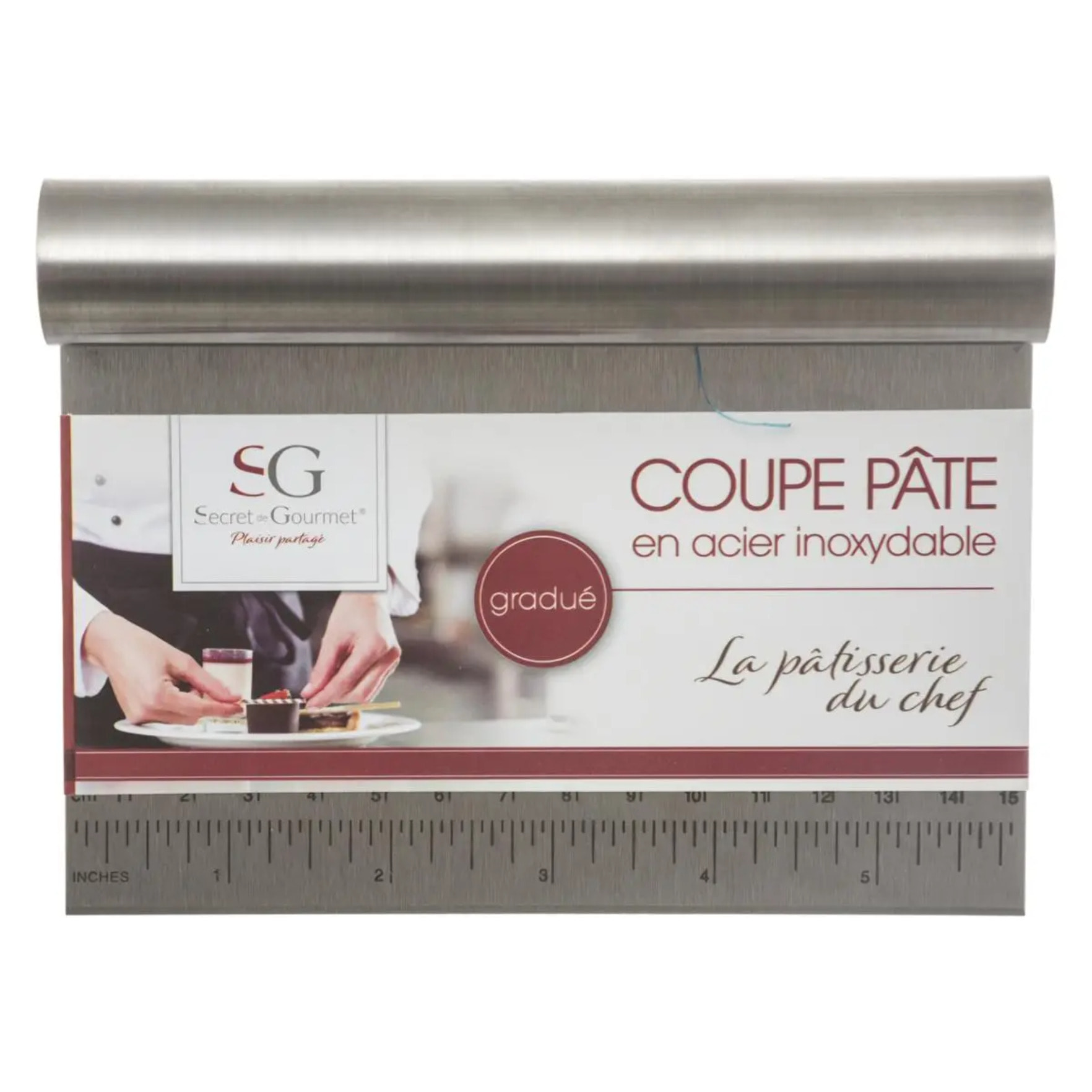 Coupe pâte avec graduations inox