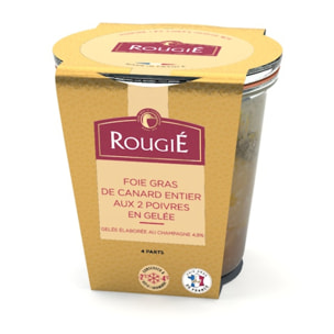 Foie Gras de Canard entier recette au Champagne et 2 Poivres 180g - mi-cuit