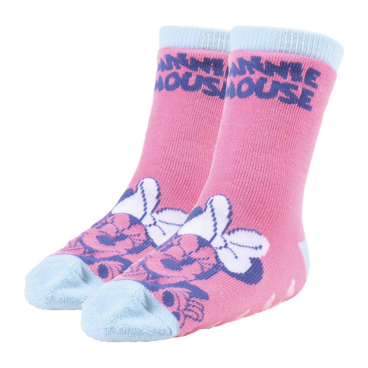 Calcetin Antideslizante Minnie Mouse - Multicolor - Talla 31-34