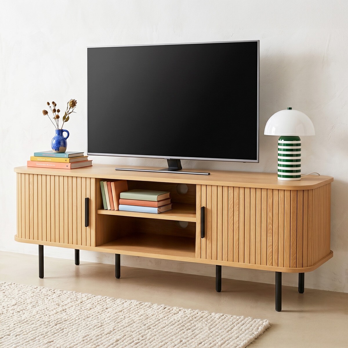 Meuble TV 2 portes 2 niches - SORA
