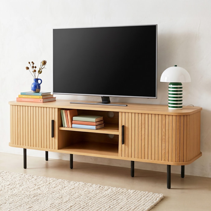 Meuble TV 2 portes 2 niches - SORA