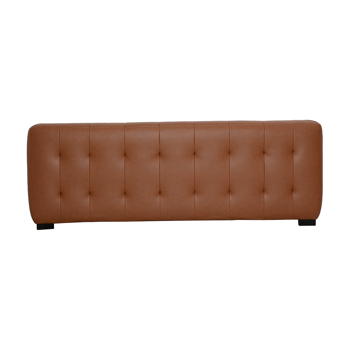 Canapé design 3 places en cuir marron CORTO