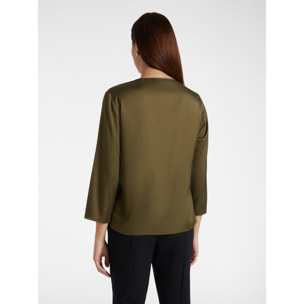 Elena Mirò - Blusa in raso - Verde