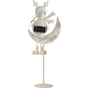 J-Line Enfant LED lune - métal - blanc/doré