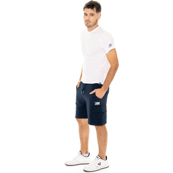 Pantaloncini cargo da uomo in twill elasticizzato Leone Easy