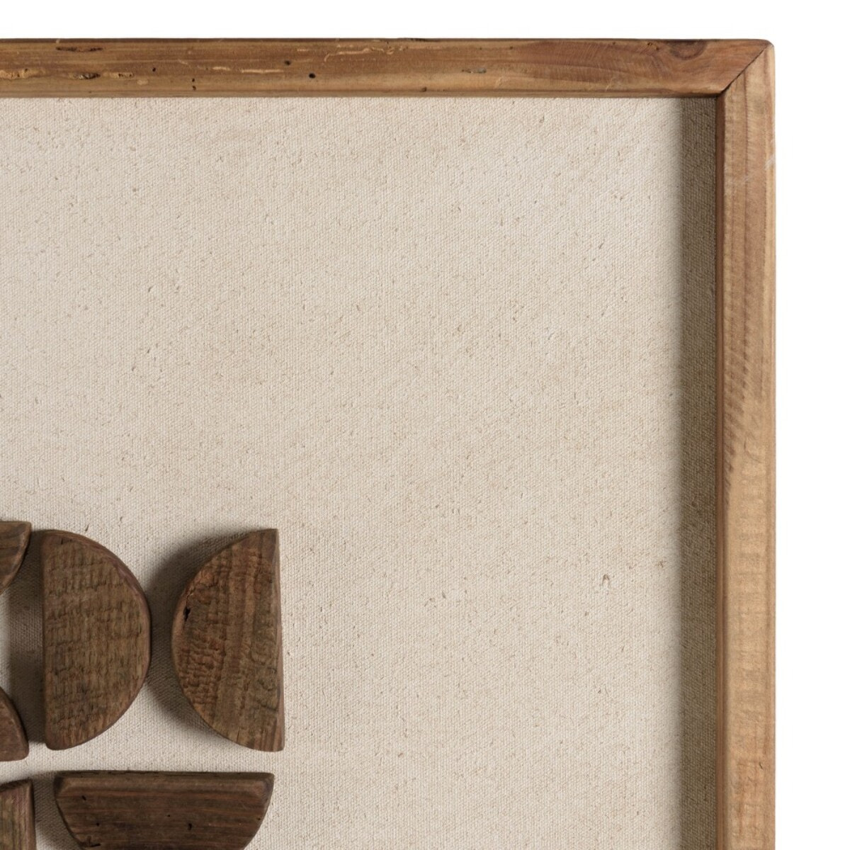 SANDY - Décoration murale - 62x62cm motifs en bois de Pin recyclé