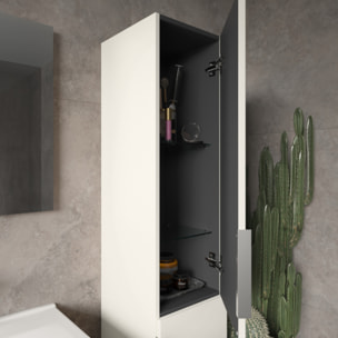 Colonne de salle de bain BURGBAD Olena 2 portes blanc brillant