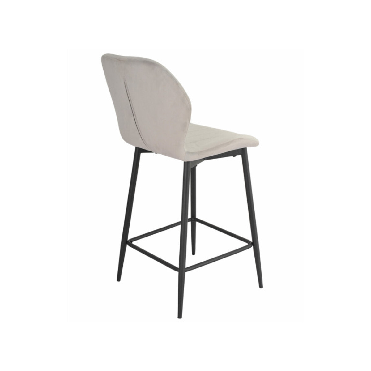 Chaise de bar en velours avec pieds en métal noir - FAUSTINE 2