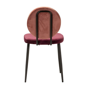 Silla Velvet Rosa Morado 45x58x83 Cm