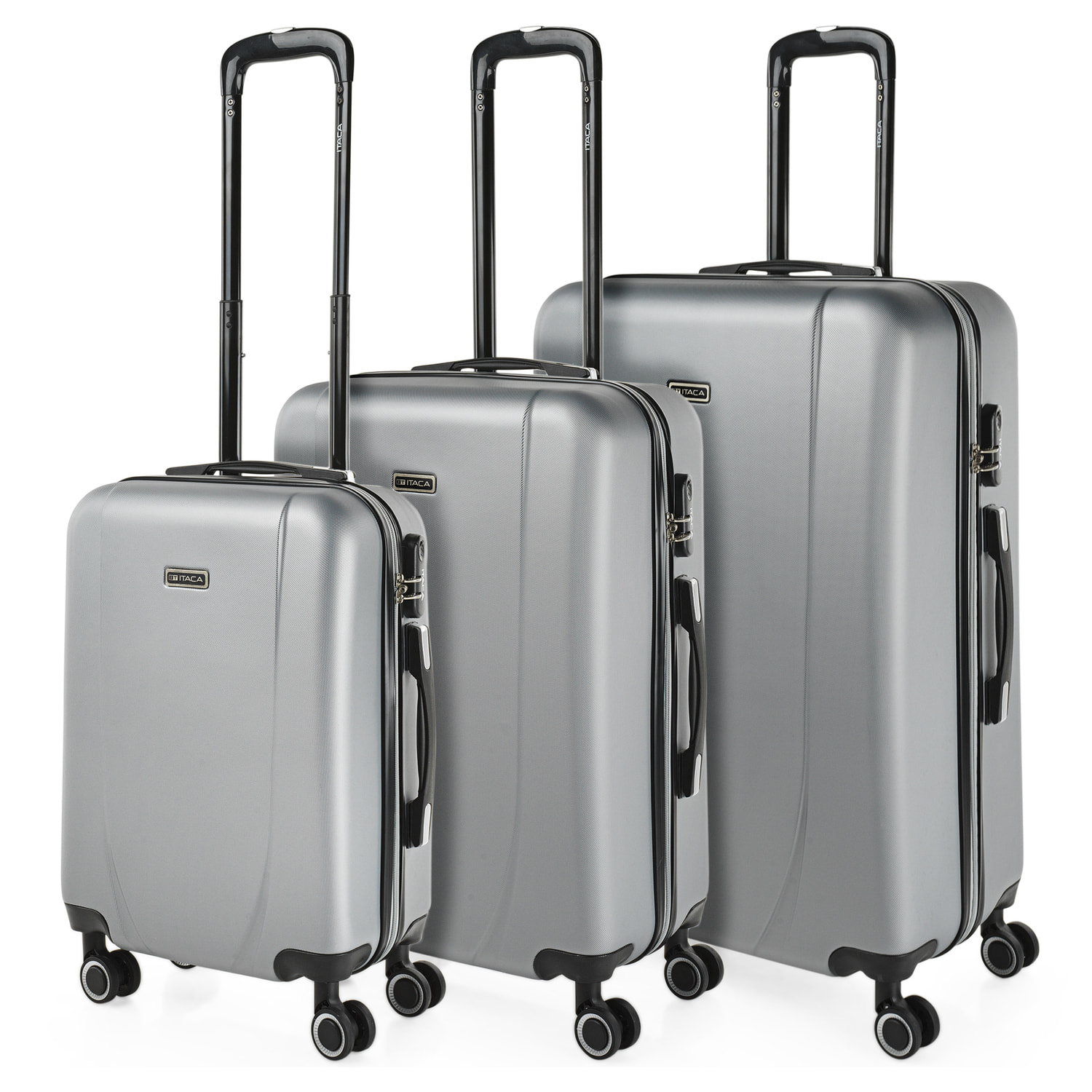 Maleta Itaca Tiber Set De 3 Unidades Plata