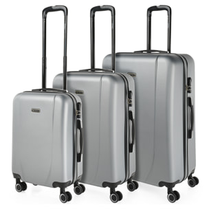 Maleta Itaca Tiber Set De 3 Unidades Plata