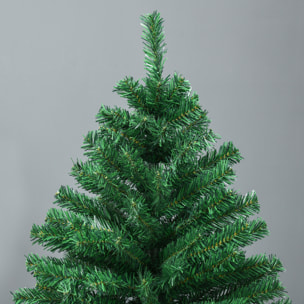 árbol de Navidad con 1492 Ramas de PVC Metal PE 180cm Verde