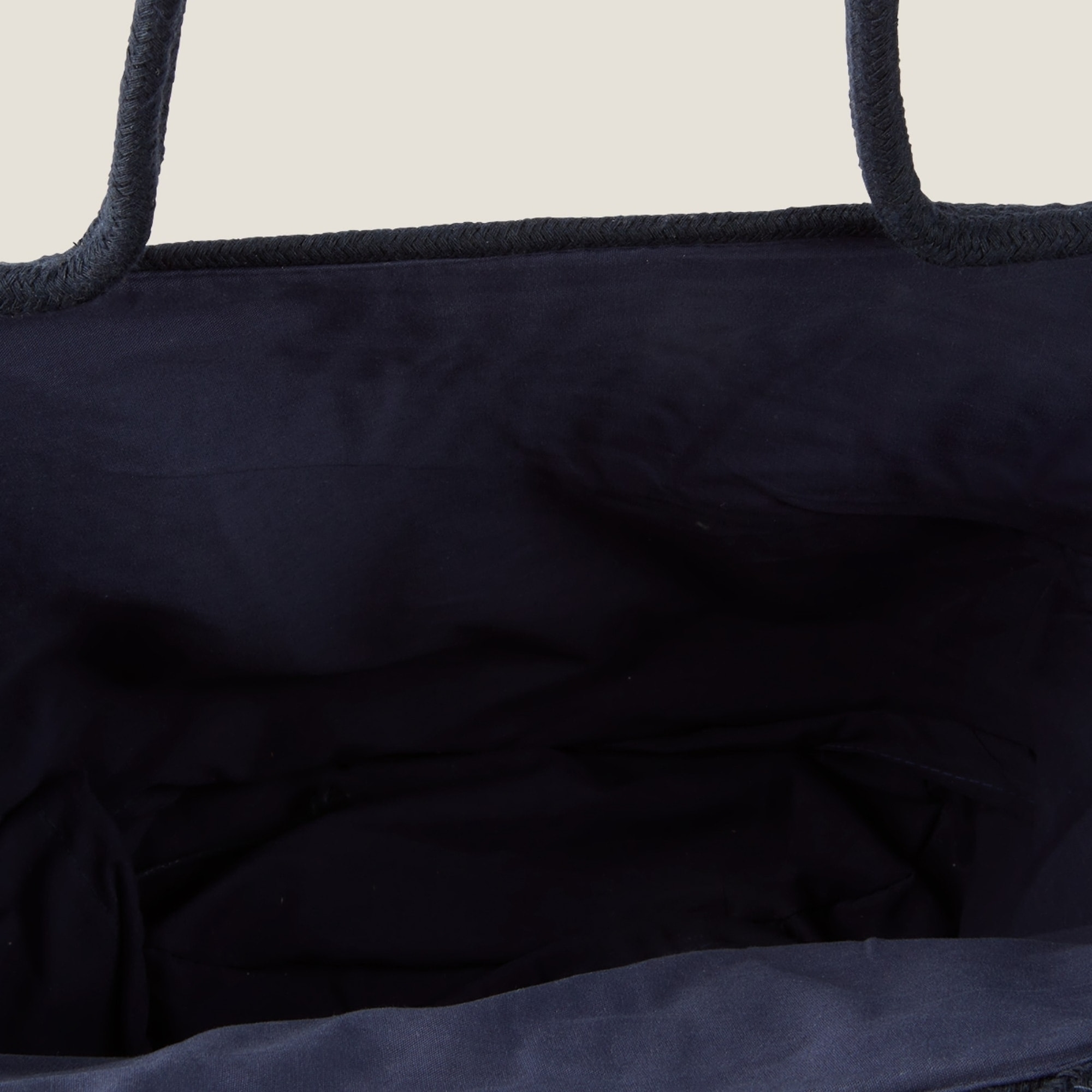 Capazo playa cuerda algodón Aixa color azul oscuro