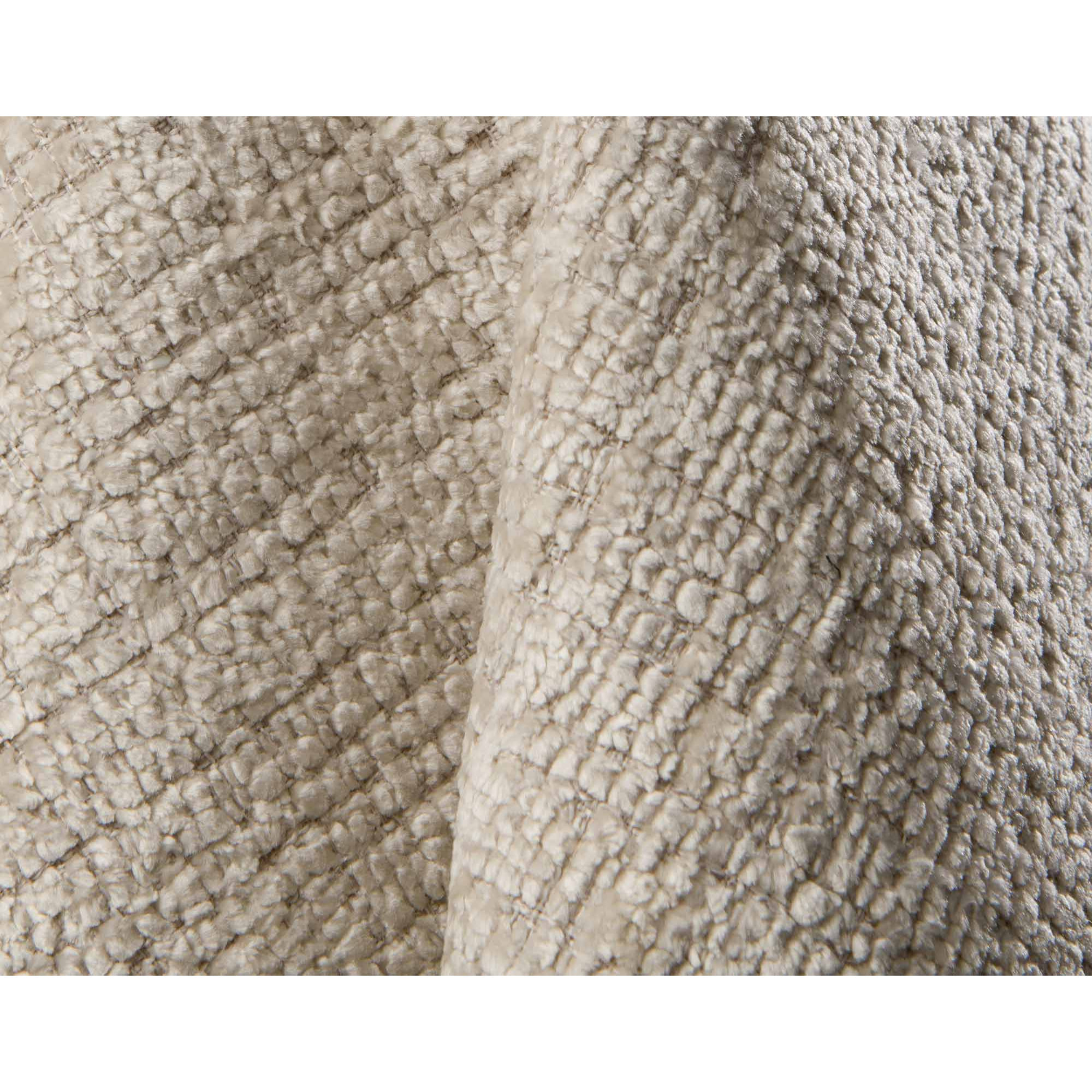 Miro - Canapé d'angle gauche 4 places convertible avec coffre en velours texturé - Beige