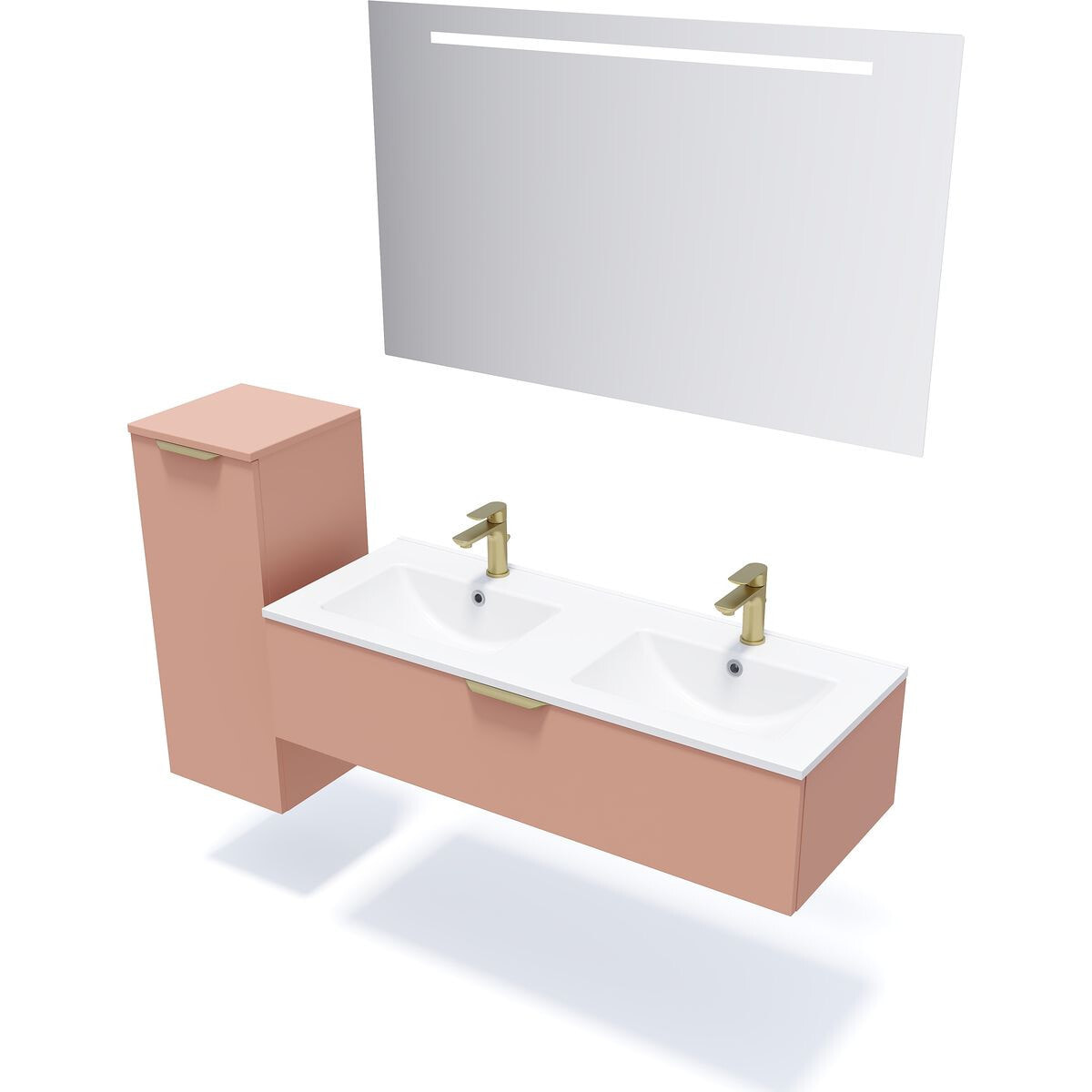 Ensemble double vasque 1 tiroir + miroir - VENICE