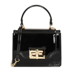 Minibag negra pequeña de charol
