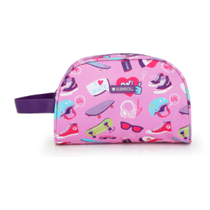 Neceser infantil Gabol Roller en estampado rosa