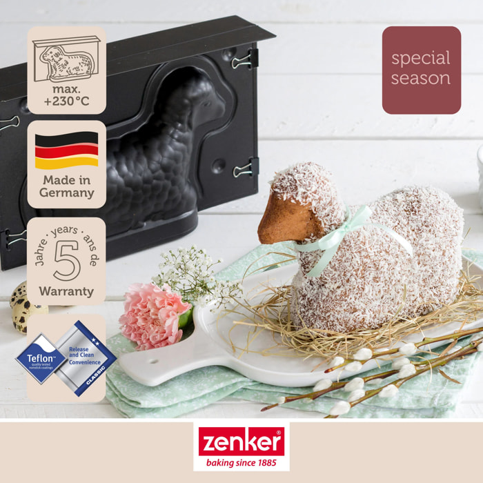 Moule agneau pascal 3D 700 ml pour Pâques Zenker Special Season