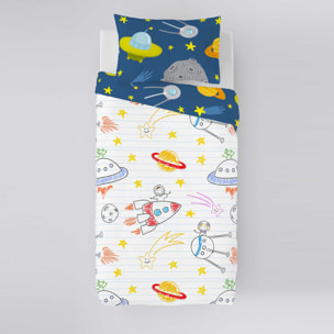 Cool Kids - Funda Nórdica Estampada - Infantil - Cierre Solapa - Incluye 1 Funda de Almohada - 100% Algodón - Lluc A