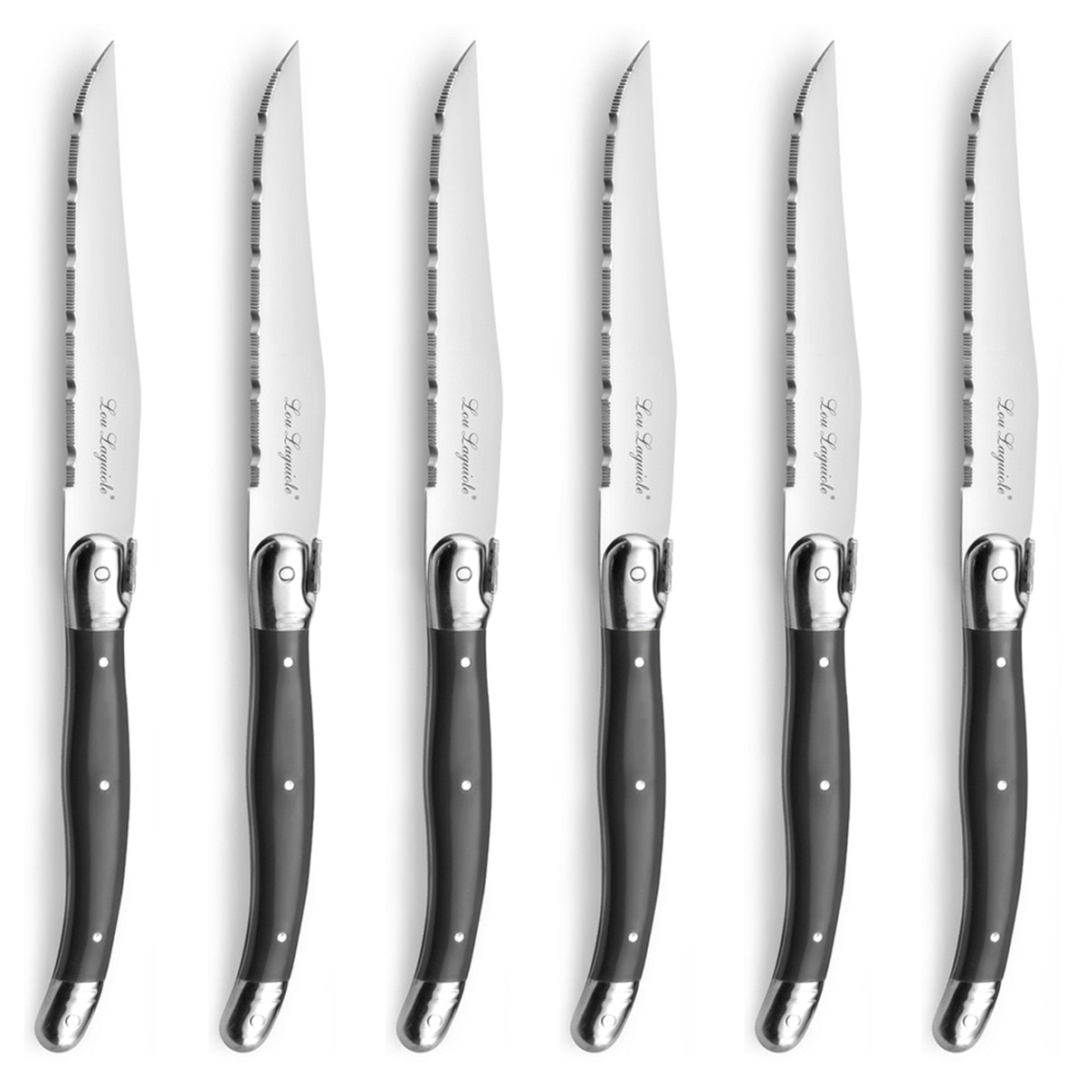 Tradition - Bloc 6 couteaux steak Gris anthracite