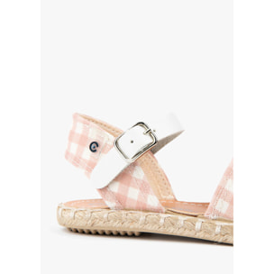 Espadrillas rosa Vichy da bambina