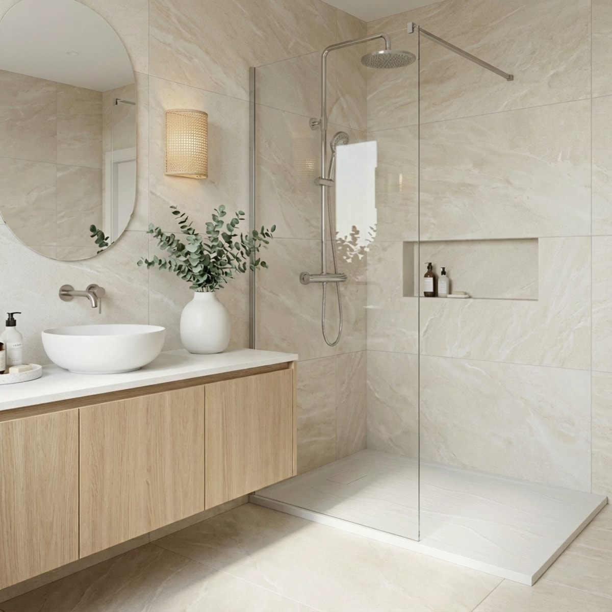 PixL 120x90 cm receveur de douche rectangulaire à poser en résine composite avec surface effet pierre, blanc (CERAPX12090W)