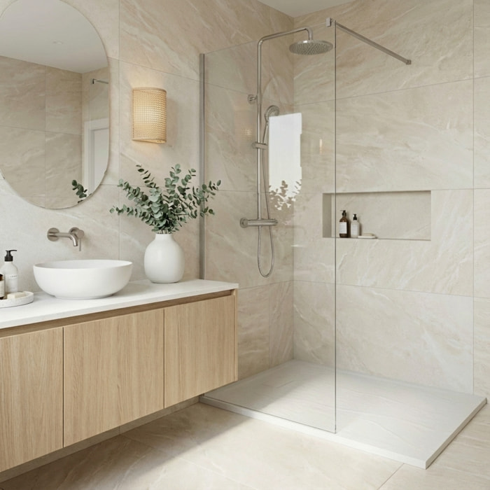 PixL 120x90 cm receveur de douche rectangulaire à poser en résine composite avec surface effet pierre, blanc (CERAPX12090W)