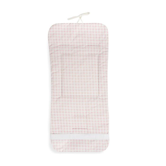 Colchoneta Silla de Paseo Universal Reversible línea Don Algodón Vichy y Flores