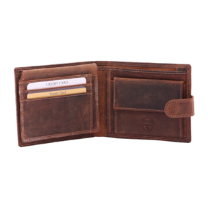 Portafoglio  da uomo In Vera pelle Made in Italy 10x12,5x3 cm
