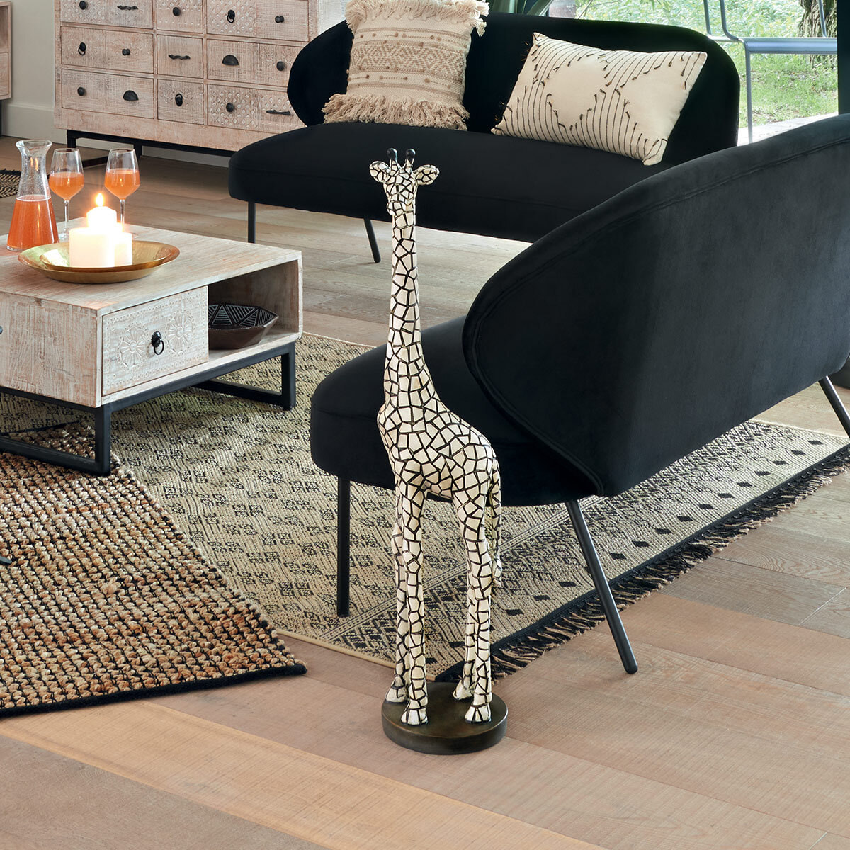 Girafe Ozaria H.89cm résine