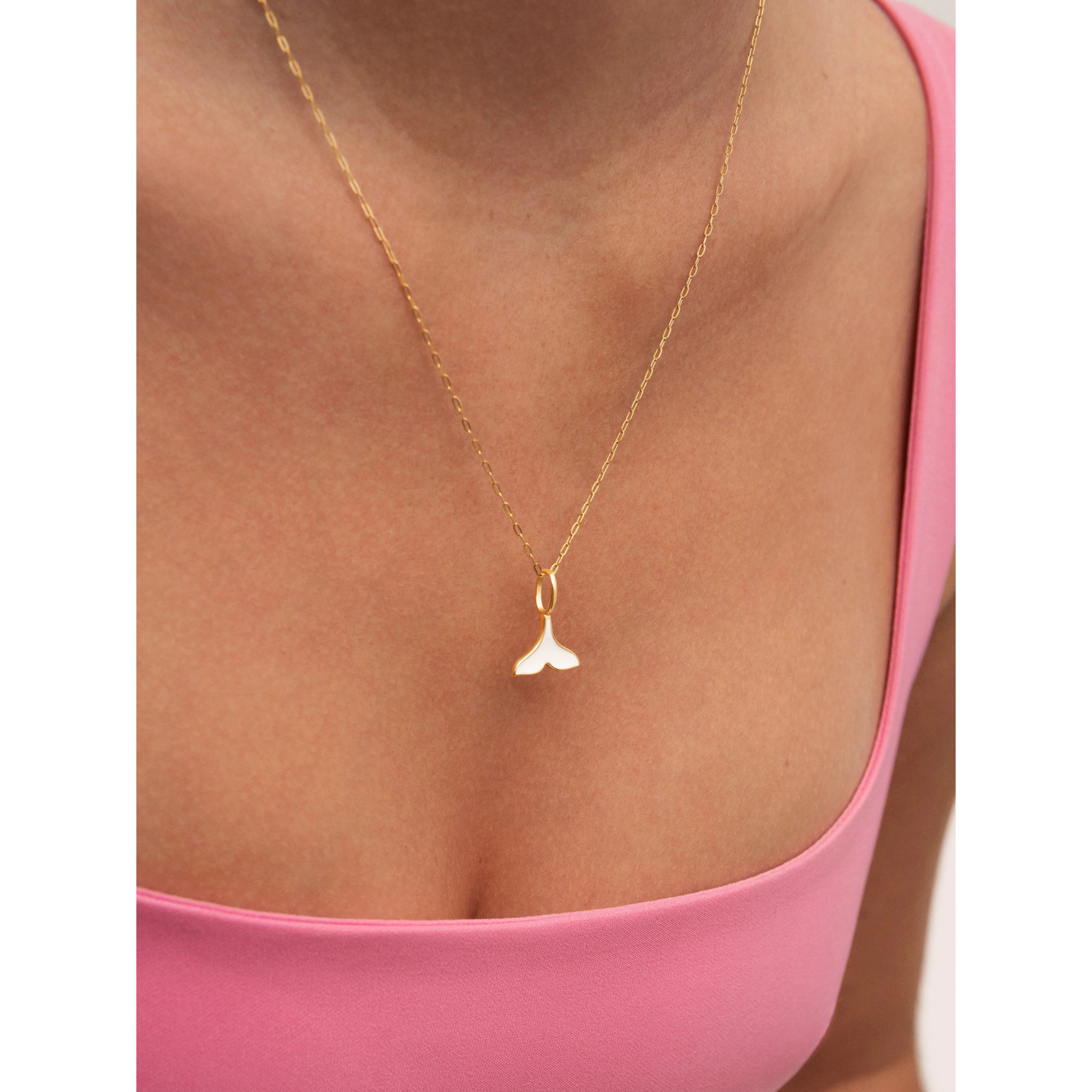 Charm Sirena in Madreperla Placcato Oro