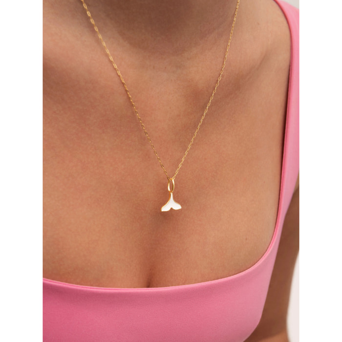 Charm Sirena in Madreperla Placcato Oro